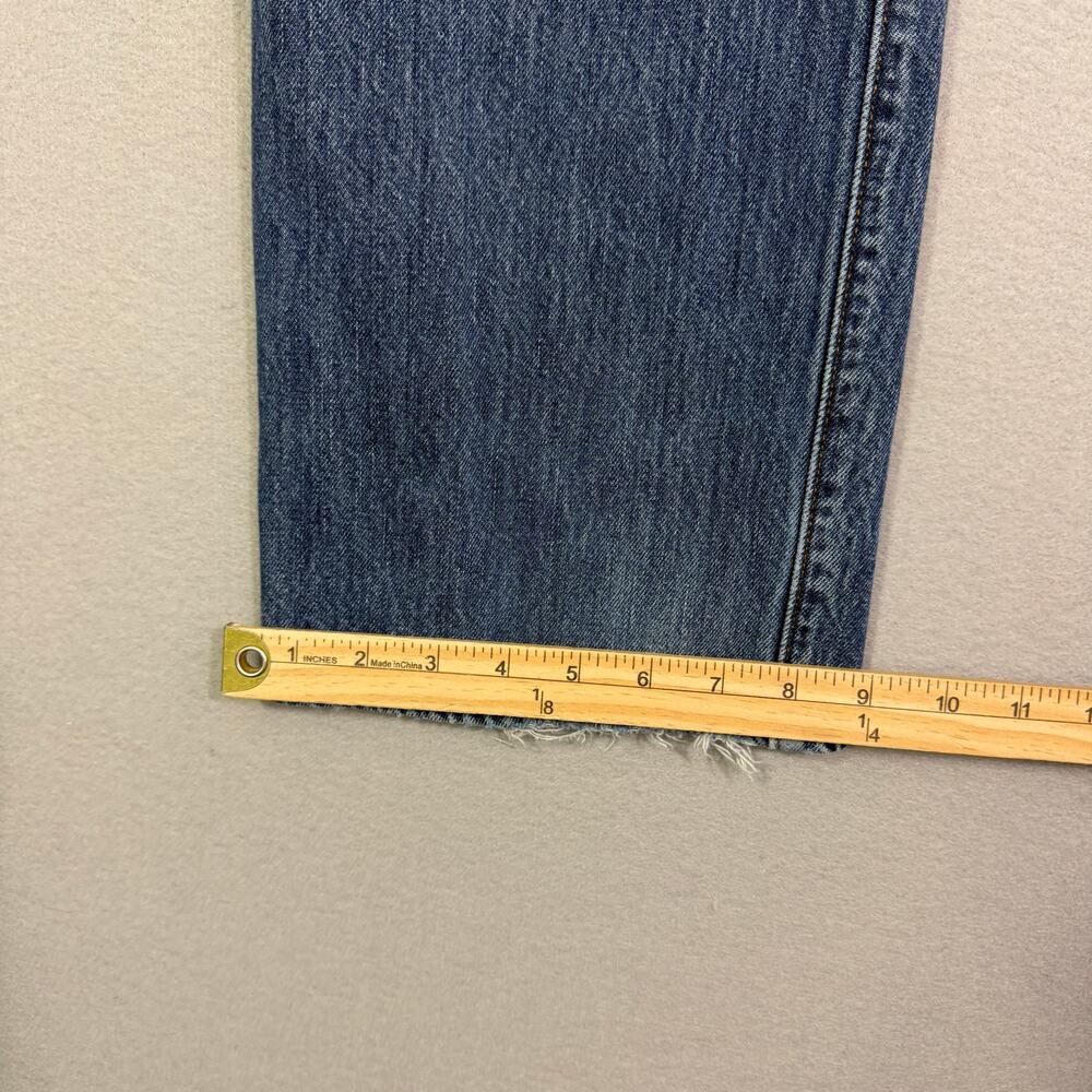Levis 501 Jeans Men's 40x29 Blue Denim Faded Straight Leg Button Fly Distressed - Picture 10 of 11
